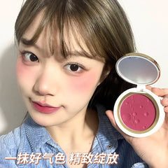 Single Color Blush Makeup Palette Mineral Powder Red Rouge Lasting Natural Cream Cheek Tint Orange Peach Pink Korean Blusher