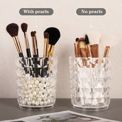 Makeup Brush Storage Box Makeup Organizer Makeup Bucket Pen Holder Plastic Box Makeup Brush Eyebrow Pencil Holder Diamond