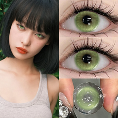 YICKYUE  -  1Pair Colorful Contact Lenses for Eye with Graduated Contact Lenses Fashion Pink Lenses Beauty Pupil Natural Contact Lens