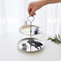 Stainless Steel Storage Tray Desktop Storage Rack Jewelry Key Lipstick Small Objects Landing Multi-Layer Multifunctional Storage
