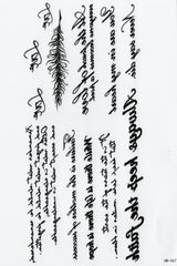 YICKYUE  -  Black Words Temporary Tattoo Sticker Letter Art Waterproof Tattoo Paste Removable Tatoo Body Arm