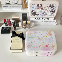 YICKYUE  -  Kawaii Cat Makeup Storage Organizer Cute Travel PU Cosmetics Case Portable Large Capacity Storage Box Container For Girl Women