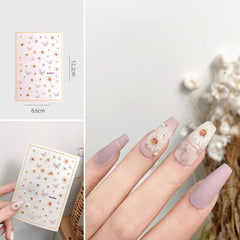 Spring Sakura Nail Water Stickers Rose Flower Beauty Leaf Tree Summer Nails Art Decoration 2022 Butterfly Painting Nail Arts