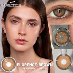 YICKYUE  1 Pair New Natural Color Contact Lenses Brown Lenses Beauty Fashion Gray Pupils Lens Blue Lenses with High Quality Lens