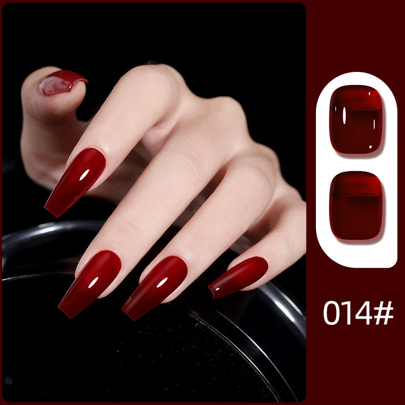 YICKYUE  -  New Red Gel Nail Polish 9ml Crystal Cat Eye Magnetic Gel Nail Polish Champagne Gold Glitter 5ml Effect Soak Off UV Gel Nail Art