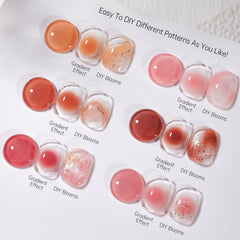 YICKYUE  -  Clear Watercolor Gel Polish UV LED Soak Off Nail Art Polish For Spreading Effect Marble Leopard Print Nail Polish Gel