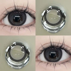 YICKYUE  -  2Pcs Myopia Color Contact Lenses Color Lens Eyes With Diopters Fashion Lenses Gray Natural Beauty Pupil Free Shipping