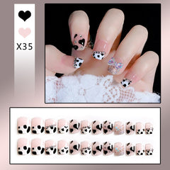 Wearing Rhinestone Nail Patch Nail Polish Strips DIY Waterproof Nail Wraps Flowers Bronzing Pattern False Nail Stickers For Girl