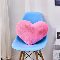 Yickyue 40x50cm Heart Shape Imitation Rabbit Fur Cushion Cover Super Soft Rabbit Plush Pillow Pillowcase Cover Sofa Bed Home Decoration