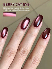 YICKYUE  -  1PC 15Ml Berry Cat Eye gel nail polish, UV LED curing, long-acting fast drying nail art gel - ideal gift for women For Spring