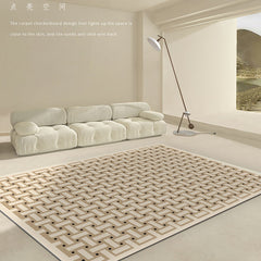 Roman Retro Chessboard Large Area Living Room Carpet High Quality Non-slip Bedroom Bedside Carpets Simple Plaid Lounge Rugs