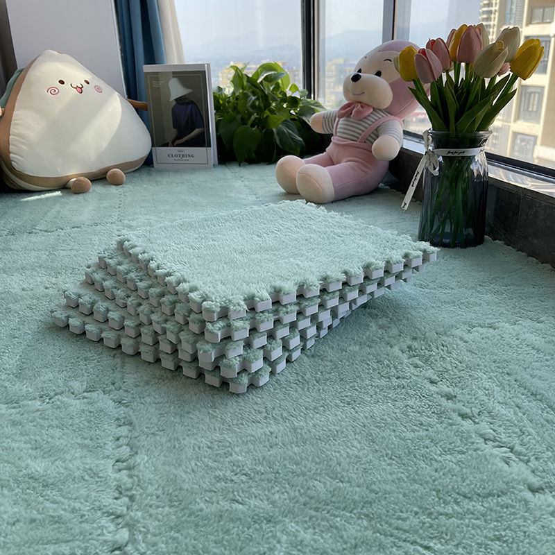 Yickyue Four Seasons Universal Suede Floor Mat Stitching Bedroom Wall-to-Wall Carpeting Bedside Princess Room Carpet Tea Table Tatami