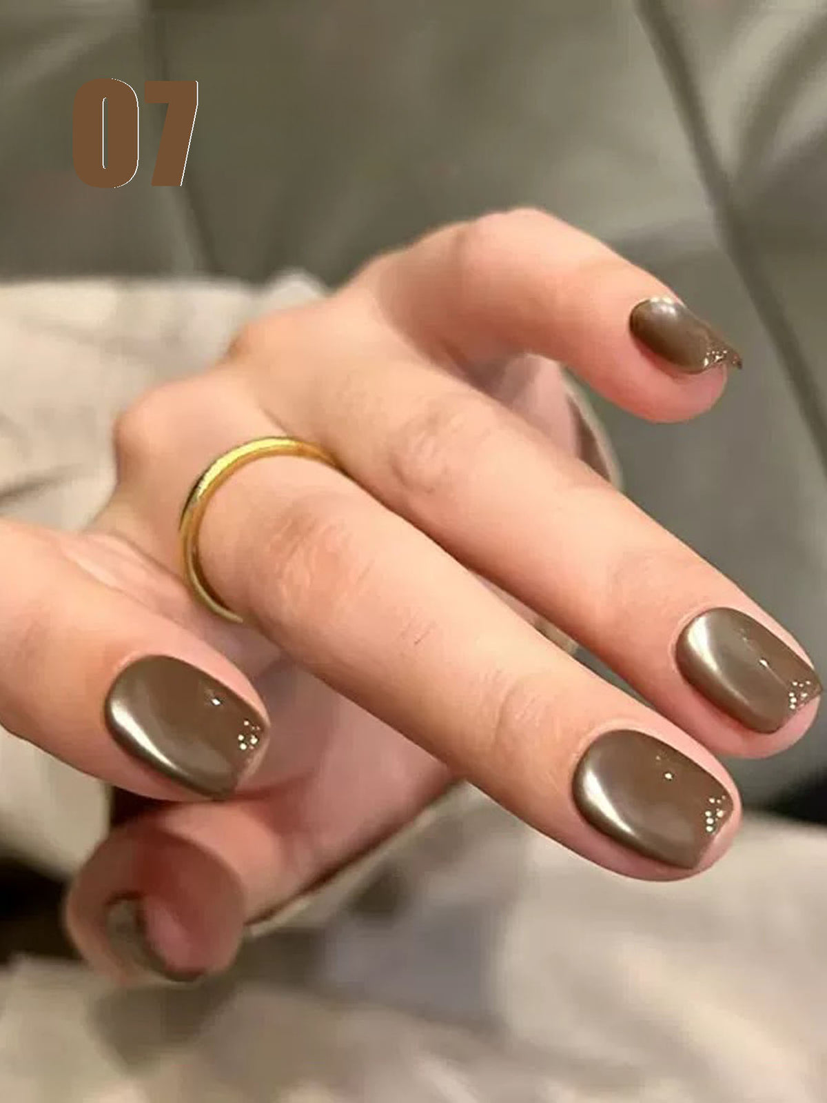 YICKYUE  -  12ml 1-21pcs Brown Gold Glass Bead Cat Eye Gel Nail Polish Autumn Nails Magnet Gel Polish Gold Nails Red Nails Nail Art Blue
