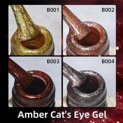 YICKYUE  -  10ml Glitter Cat Eye Gel Nail Polish Amber Broken Diamond Magnetic Gel Polish Semi-permanent Soak Off UV LED Nail Varnish