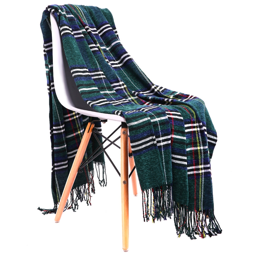 YICKYUE  -  Chenille Blanket Sofa Bed Office Adult Kids Tasseled Blanket Four Seasons Soft Home Portable Blanket