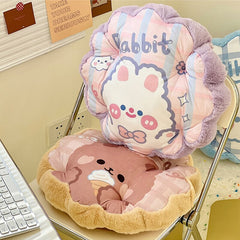Kawaii Bear Flower Pillows Soft Stuffed Plush Cushion Office Bedroom Home Chair Decorative Pillows Sofa Cushions Birthday Gifts