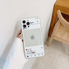 Ins screenshot soft silicone phone case for iphone 12 mini 11 pro max 7 8 plus x xr xs max can put photo cute cover capa shell