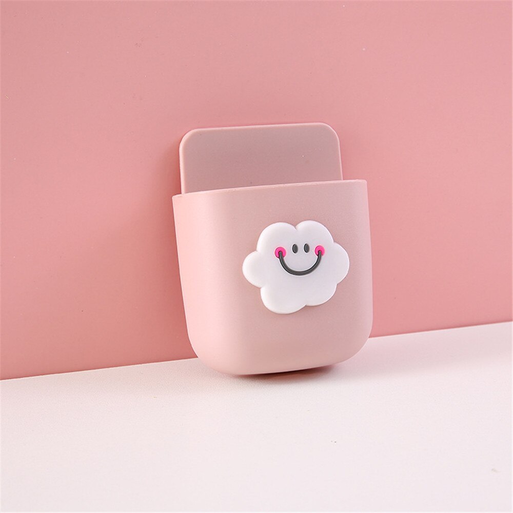 1pc Kawaii Cartoon Storage Rack Pen Washi Tape Holder Punch Free Pen Container Phone Charging Box Home Office Storage Box