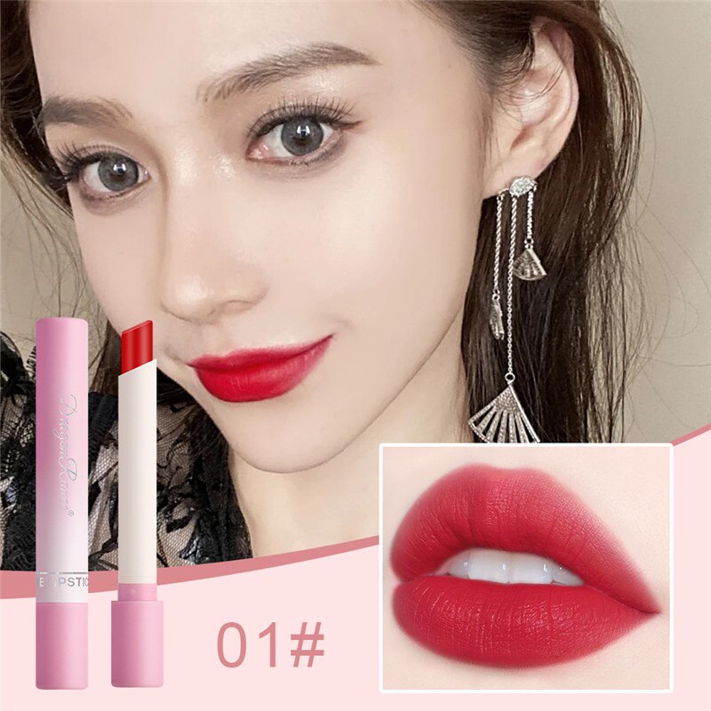 New Thin Tube Cigarette Lipstick 16 Colors Velvet Matte Nude Long-lasting Nonstick Cup Lipstick Sexy Red Lips Makeup Cosmetics