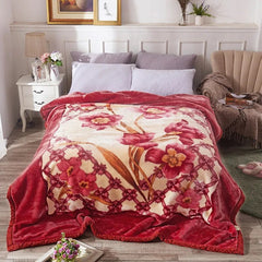 Yickyue Winter Thick Warm Double Blanket Adult Children Sheet Comforter Bed Bedspread High Quality Healthy Raschel Blankets