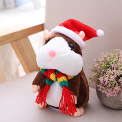 Dropshipping 15 Cm Kids Sweet Talking Hamster Speak Sound Recording Repeat Plush Kawaii Hamster Animal Toys Christmas Gift