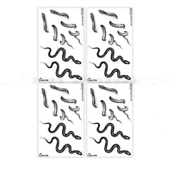 YICKYUE  -  Black Snake Collarbone Temporary Tattoo Stickers Men and Women Tatouages Et Art Corporel Fake Tattoo Cool Tatuajes Tenporales