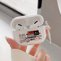 Classic label soft siilicone earphone charging box for apple airpods 3 wireless bluetooth earphone case for air pods 1 2 pro
