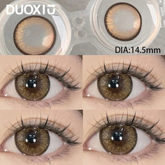 YICKYUE  -  2pcs Purple Contact Lenses With Diopter Myopia Diameter 14.2mm to 14.5mm Pink Beauty Pupil High Quality Lens Free Shippin