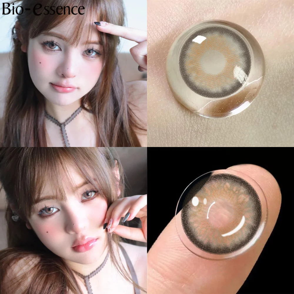 YICKYUE   -  Color Contact Lenses Green Lenses for Eyes 1 Pair Natural Look Brown Lenses Fashion Lenses Y2K Korean Lenses Beauty