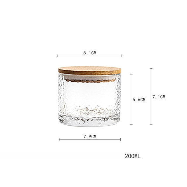 Crystal Glass Sealed Can Snacks Storage Tank Candy Jar with Lid Kitchen Storage Jars for Loose Tea Coffee Bean Sugar Salt Grains