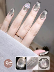 YICKYUE  -  MEC 1-9PCS 12ML Colorful Dream Cat's Eye Gel Nail Polish 2025 Autumn and Winter Whitening All-match Laser Diamond Cat's Eye Gel