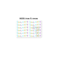 Waterproof Temporary Tattoo Sticker Colorful Alphabet Tattoo Flash Tattoo Finger Female