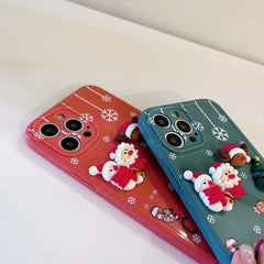 Christmas gitf Santa claus tree cute cartoon phone case for iphone 13 mini 12 11 pro max 7 8 plus x xr xsmax 3d cover capa
