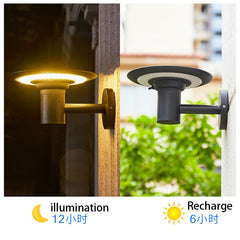 Solar wall light UFO LED sconces light outdoor courtyard villa garden Fence decoration Monocrystalline silicon Solar energy