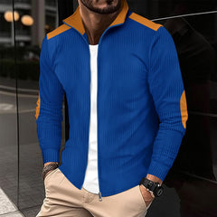Hearujoy Spring Autumn Men's Patchwork Jacket Jacquard Wrist Embroidery Zipper Cardigan New Fashion Casual Loose Tops Coat Oversized