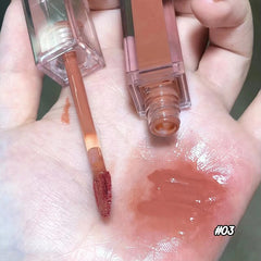Sexy Glitter Lip Gloss Lip Glaze Moisturizer Liquid Lipstick Cosmetics Water Glass Bulk Lip Gloss Long Lasting Lips Makeup