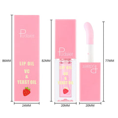 Yickyue Fresh Fruit Balm Lip Makeup Primer Moisturizing Clear Lip Oil Waterproof Long Lasting Liquid Lipstick Lip Gloss Makeup Cosmetics