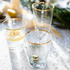 MDZF SWEETHOME Nordic Crystal Golden Edge Drinking Glasses Water Juice Whisky Wine Cup Beverages Dessert Milk Cup Drinkware Tool