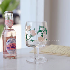 Summer Romance New Iris Language Sparkling Wine Glass Girl Heart High Borosilicate Glass Water Cup Goblet Coffee Milk Cup