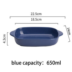 MDZF SWEETHOME Ceramic Baking Disher Rectangular Bakeware Pan Baking Dish For Cooking Meat Fruit Snacks Plate Kitchen Utensils
