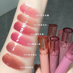 YICKYUE  -  Cappuvini Juice Lip Gloss Jelly Mirror Gloss Lipstick Long Lasting Moisturizer Water Light Lipstick Affordable Makeup Cosmetics