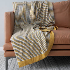 Cutelife Knitted Fluffy Plaid Sofa Blanket Living Room Warm Weighted Throw Blanket Comfy Soft Bed Blanket Cover Home Decoration