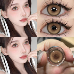 YICKYUE    1 Pair Natural Color Contact Lenses Korean Brown Lenses Beauty Fashion Gray Lense Blue Lenses with High Quality Lens