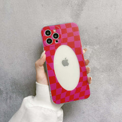 Chess mirror silicone phone case for iphone 12 mini 11 pro max 7 8 plus x xr xs max fashion cover diy photo stand shell capa