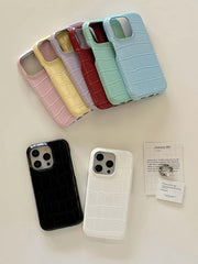 YICKYUE   -  Phone Case For 14Pro 15Pro Iphone 14 13 15 Pro Max 15promax 13ProMax 8 Colors Summer Crocodile Prints Colorful Fundaas Cover
