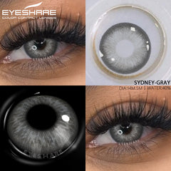 YICKYUE  -  1Pair Fashion Color Contact Lenses for Eyes Blue Lenses Green Eye Lens Gray Pupils Brown Contacts Yearly Color Eye Lens