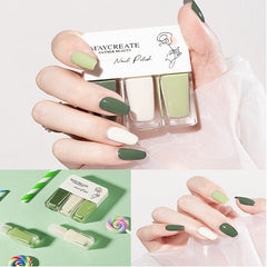 3-in-1 No-bake Gel Nail Polish Long-lasting Quick-drying Non-toxic Peelable Nail Polish Combination For Nail Art Coat Manicure