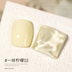 Yickyue Nail Gel Polish 8ml Soak Off Uv Led Long Lasting Lemon Green Yellow Varnish Gel for Manicure DIY Nail Art Polish Gel Supplies