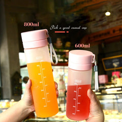 22oz/27oz Sports Water Bottles Portable Large Capacity Cup Reusable Plastic Water Bottle Climbing Hiking Direct Drinking Bottle