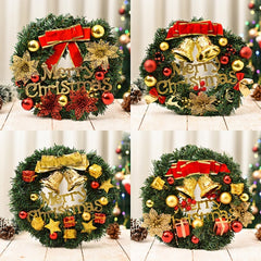 Yickyue Christmas Double Bell Garland Faux Pine Cones Red Berries Garland Door Wall Hanging Merry Christmas Decoration Navidad New Year